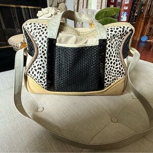 Stylish Black and Cream Shoulder Bag